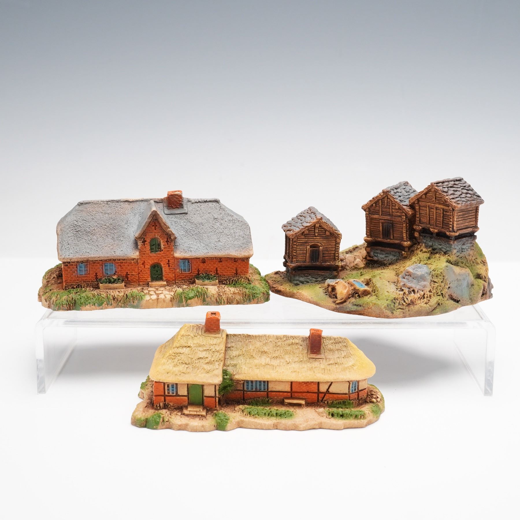 3pc Marklin Mini-Club Z Scale Buildings, Nos. 8404, 8411 & 8412, Boxed