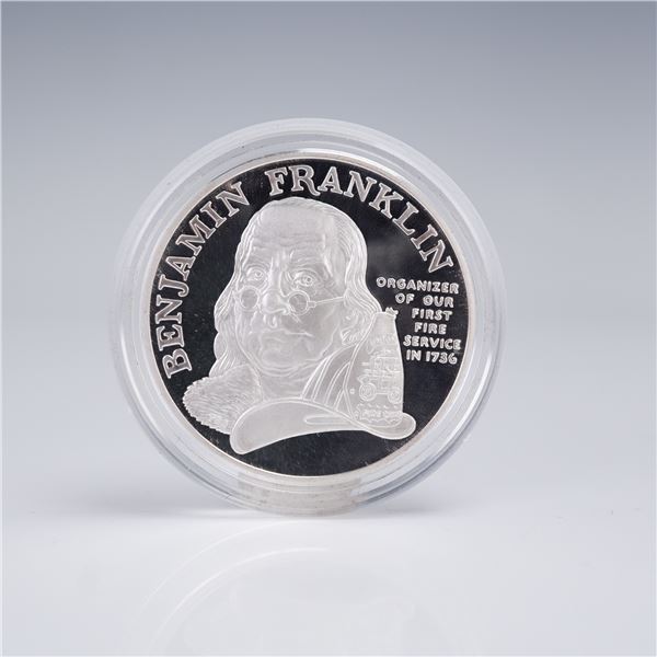 1993-P Ben Franklin Firefighters Proof Silver Medal