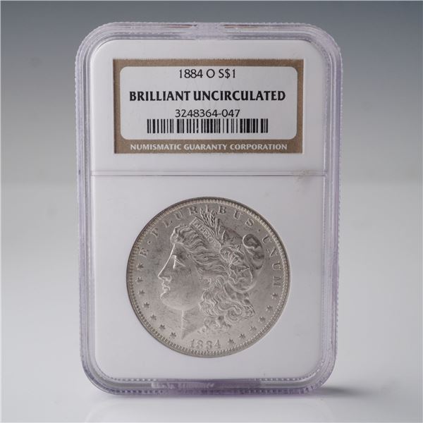 1884-O Morgan Silver Dollar Brilliant Uncirculated NGC Graded