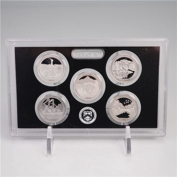 2011 United States Mint America the Beautiful Quarters Silver Proof Set