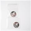 Image 2 : 2pc 2003 1/2 Troy Ounce Five Dollar Silver Rounds