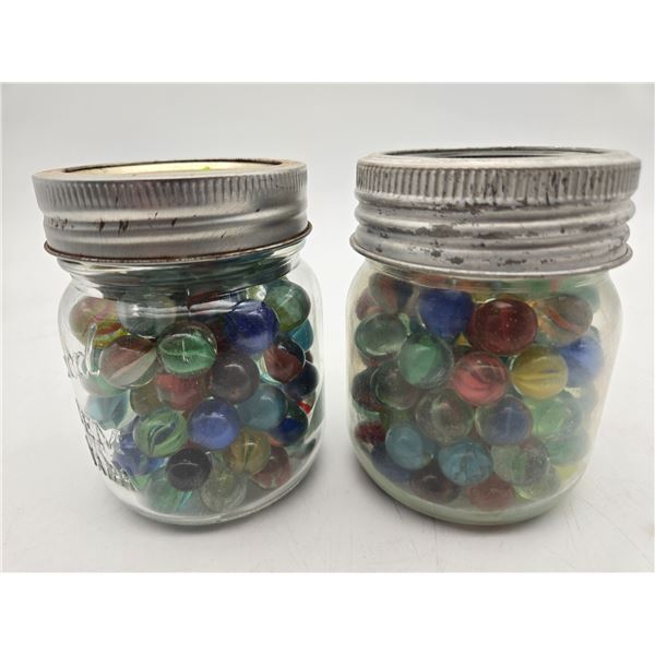2 pint sealers of marbles (cl2)