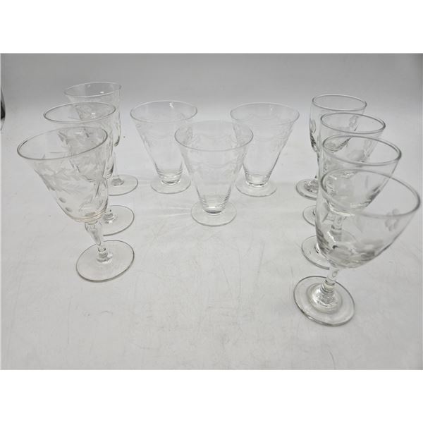 assotment of high end drinking glasses (cla27)
