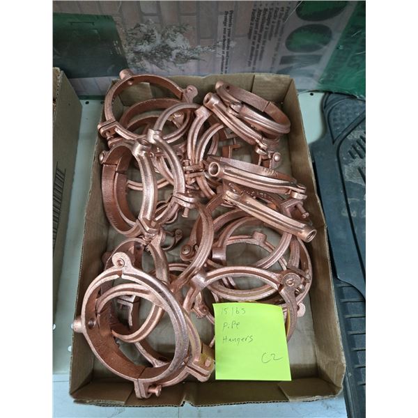 box of 15lbs pipe hangers (cl2)