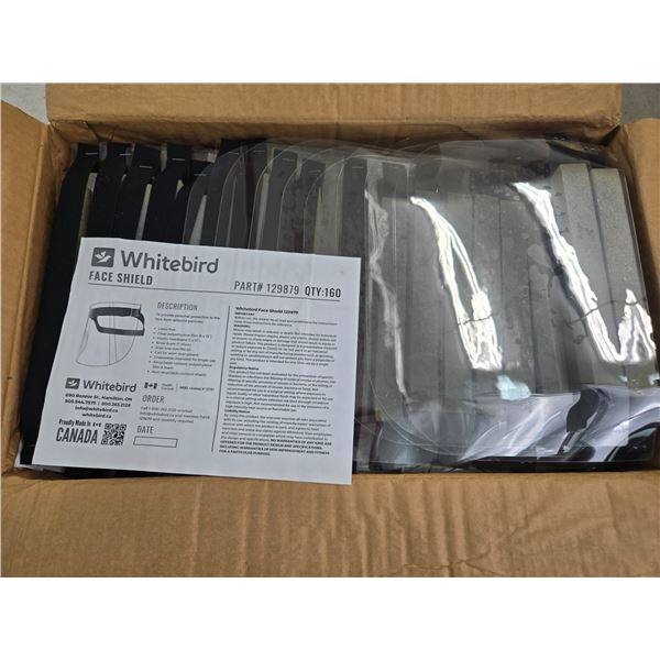 Full box of 160 whitebird brand face shields (cl2)