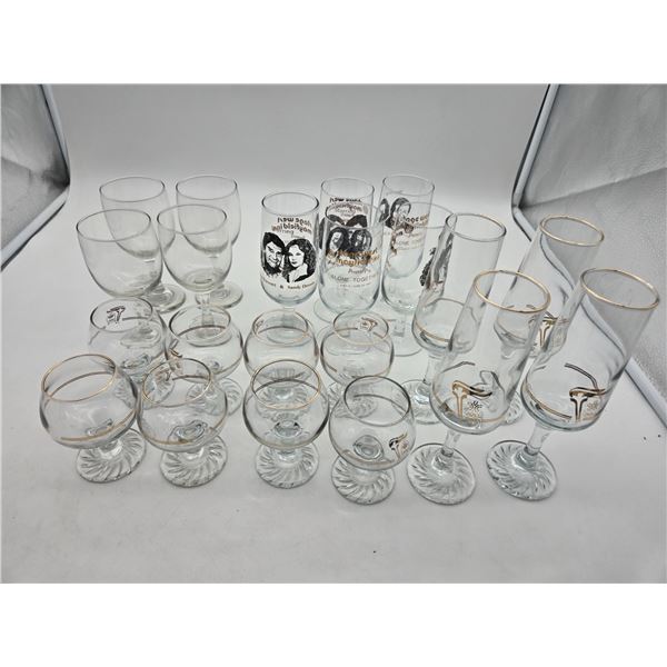 assortment of glass drinkware (cl2)