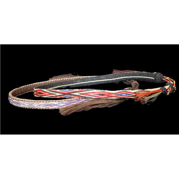 2 Deer Lodge Prison Hitched Horsehair Hatbands With Tassels