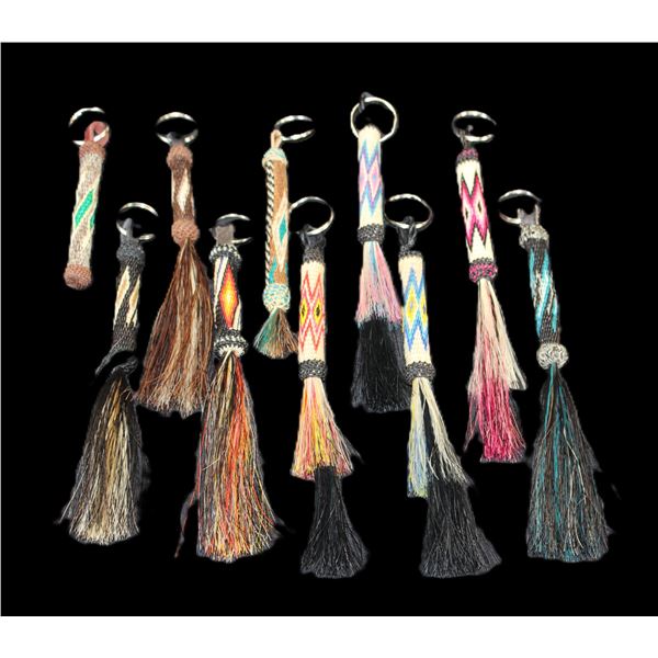 10 Deer Lodge Prison Hitched Horsehair Key Rings