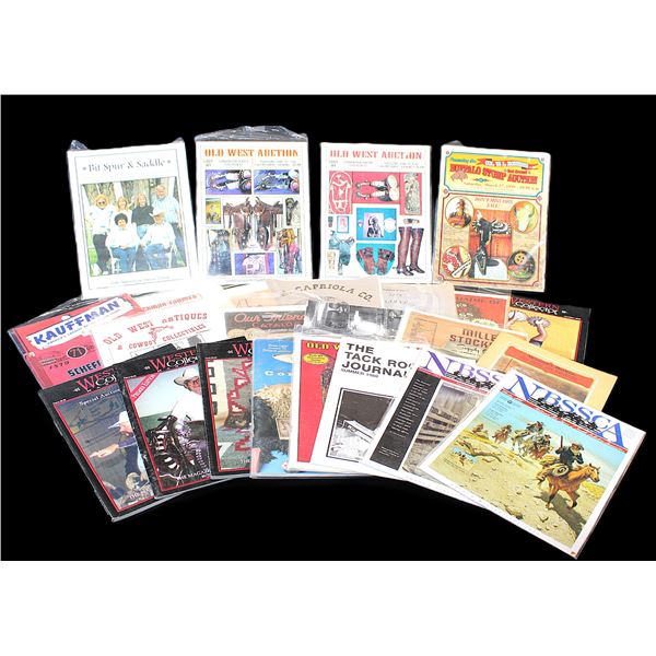 24 Auction Flyers, Western Association Magazines And Western Store Catalogs- Sleeved