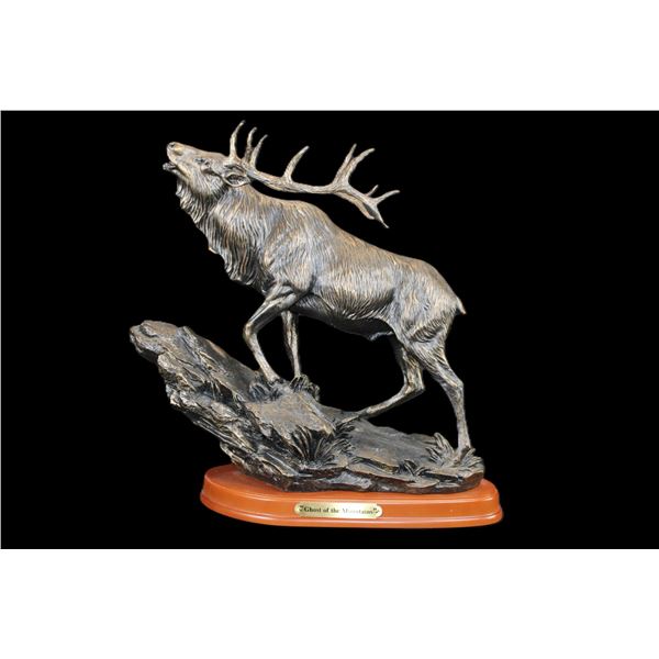 Montana Silversmiths Limited Edition Resin Elk Statue- #A1271- "Ghost Of The Mountain"- 14" X 13.5" 