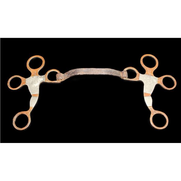 Unmarked Walla Walla Prison Silver Overlaid Hackamore- Engraved