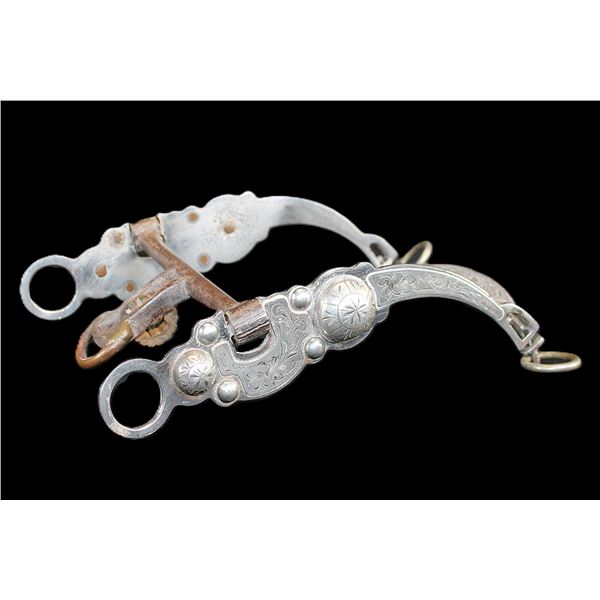 Marked Results Silver Overlaid Bit- Santa Susanna Cheek- Bosic Mouth- Slobber Bar- Rein Chain Swivel
