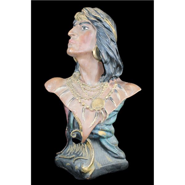 Plaster Bust Of Hiawatha Store Advertisement- 20"