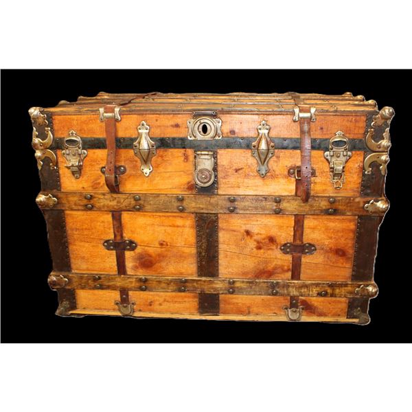 Antique Slat Top Trunk- 27" X 41" X 23"