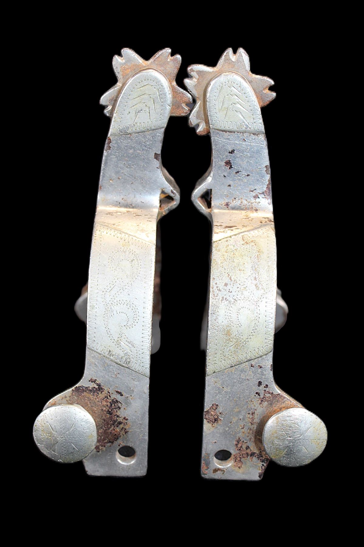 Engraved Crockett Spurs Belonging To Kenny McLean- World Champion ...