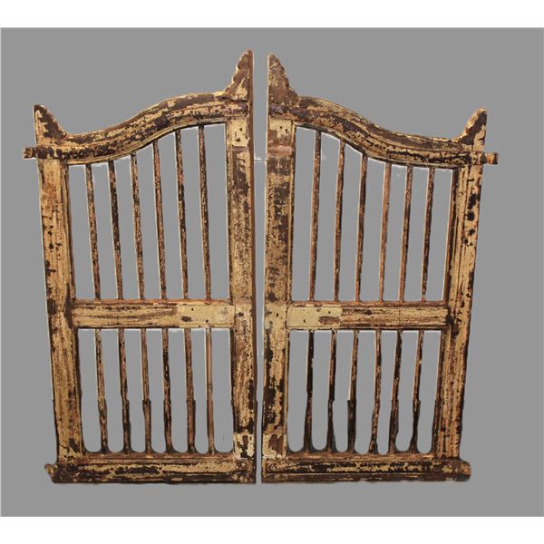 Very Early Vintage Wooden Saloon Doors With Hinges- 42" X 19"