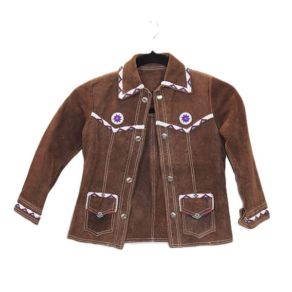 Beaded Suede Kids Jacket- New