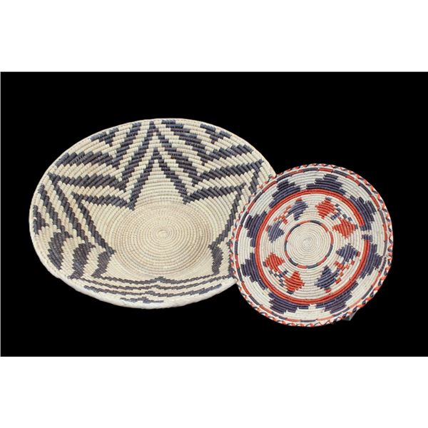 2 Indian Style Baskets- 21.5" X 8"- 12" X 1"
