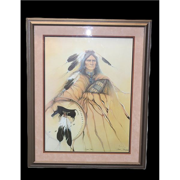 Signed And Numbered Print By Marie Buckfink- 497/950- "Eagle Man"- 36" X 19"