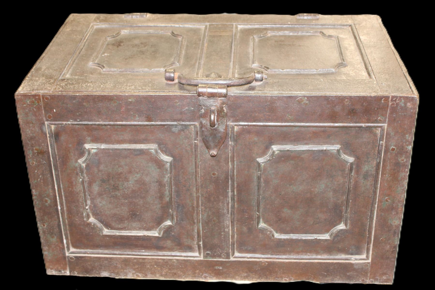 Very Early Iron Railroad Strong Box With Handles- 21