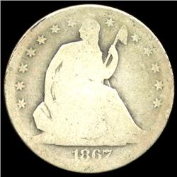 1867 Seated Half Circulated Scarce Date (COI-5824)