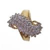 Image 3 : 10K Gold 1.03ct Lady Diamond Cluster Ring (JEW-042)