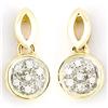 Image 1 : 0.14Ct Genuine Natural Diamond Yellow 9K Gold Earrings (JEW-9120X)
