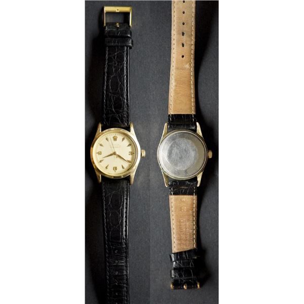 Rolex Explorer - 5701 Automatic 1960 Gold/Steel  with leather band.  No original box, no original pa