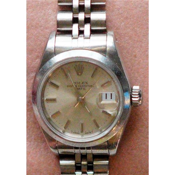 Rolex Oyster Perpetual Lady Date #69160 Automatic Stainless Steel Watch - In Original Box with paper