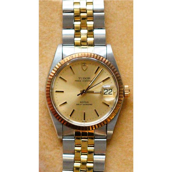 Tudor Oyster Date 75203 by Rolex Vintage Automatic Stahl / Gold - 1989.  With Original Box and paper