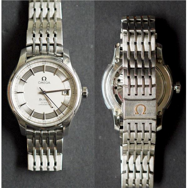 Omega De Ville Hour Vision Co-Axial Chronometer - Automatic with Steel case and bracelet.  Comes wit
