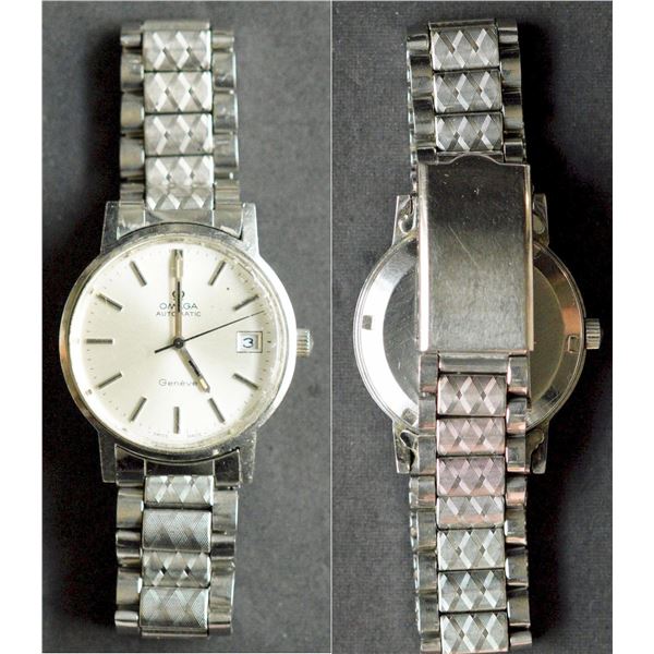 Omega Genève - Automatic Men's issue.  Steel case and bracelet. w/35mm case diameter.  Used in good 