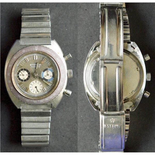 Eterna Chrono V72 Vintage Chronograph - Ref: 22139.  Dates 1970's.  Manual Winding with steel case a