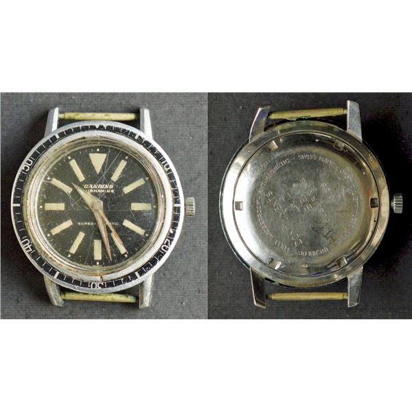 Candino Vintage Submarine Super Automatic Men's watch. Steel Case with back incsribed ''Compliments 