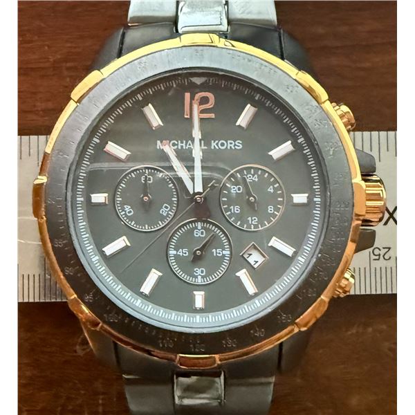 Michael Kors Men's MK-8173 - Men's watch, Dress / Sport Grey/Steel 46mm Chronograph.  Pre-used w/no 