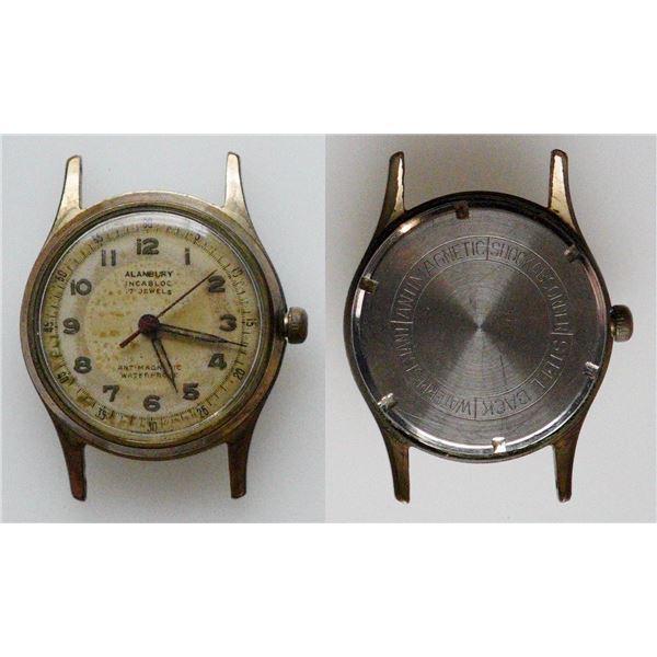 Alanbury Vintage Incabloc Antimagnetic 17-jewel Watch w/no bracelet.   Manual-wind wristwatch from t