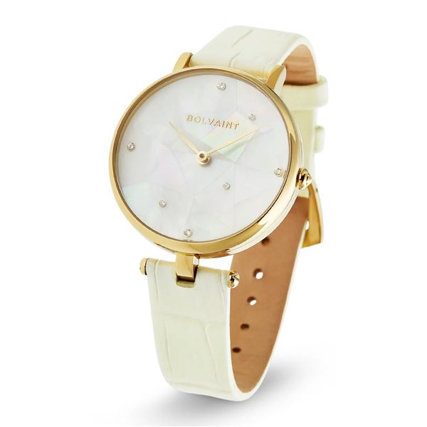Bolvaint Artemis Mother-of-Pearl Luxury Ladies Watch.  Rose Gold and Ayoka White.  New in Original B