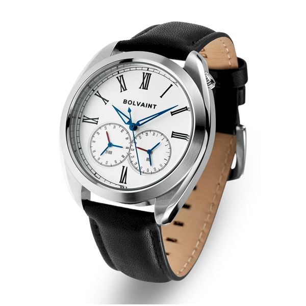Bolvaint Aurelius Men's watch Stainless Steel & Black Dial.  New in Original Box.