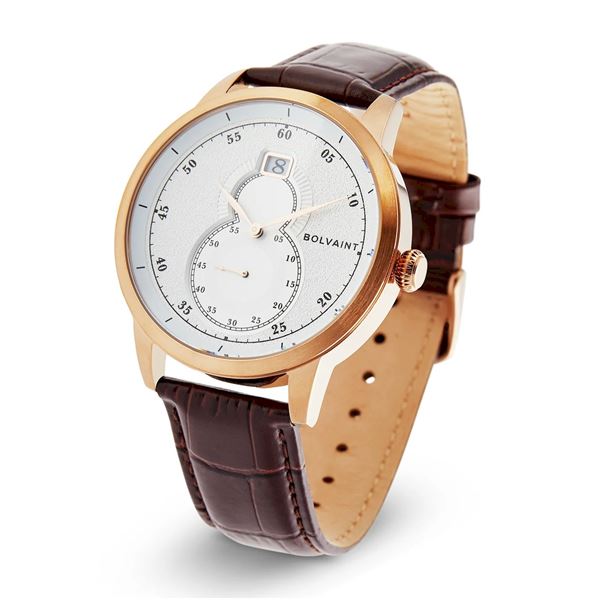 Bolvaint Men's The Mallory Blanc in Rose Gold Quartz watch.    New in Original Box.