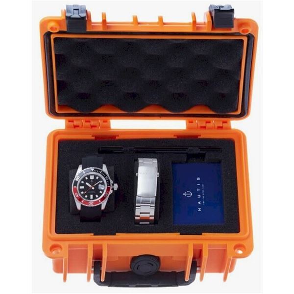Nautis Interceptor Quartz Black Dial Men's Quartz Watch - Stainless Steel with interchangeable Black