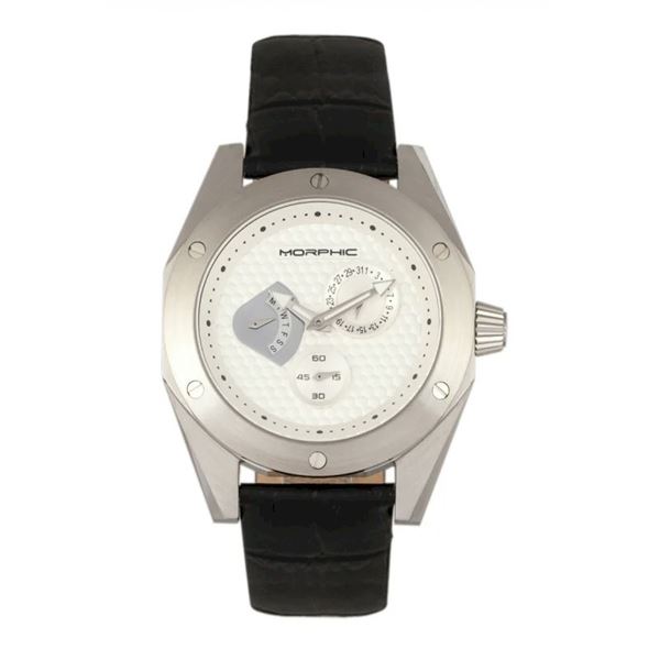 Morphic M46 Series Leather - Band Men's Watch w/Date - MPH4601.     New in Original Box.