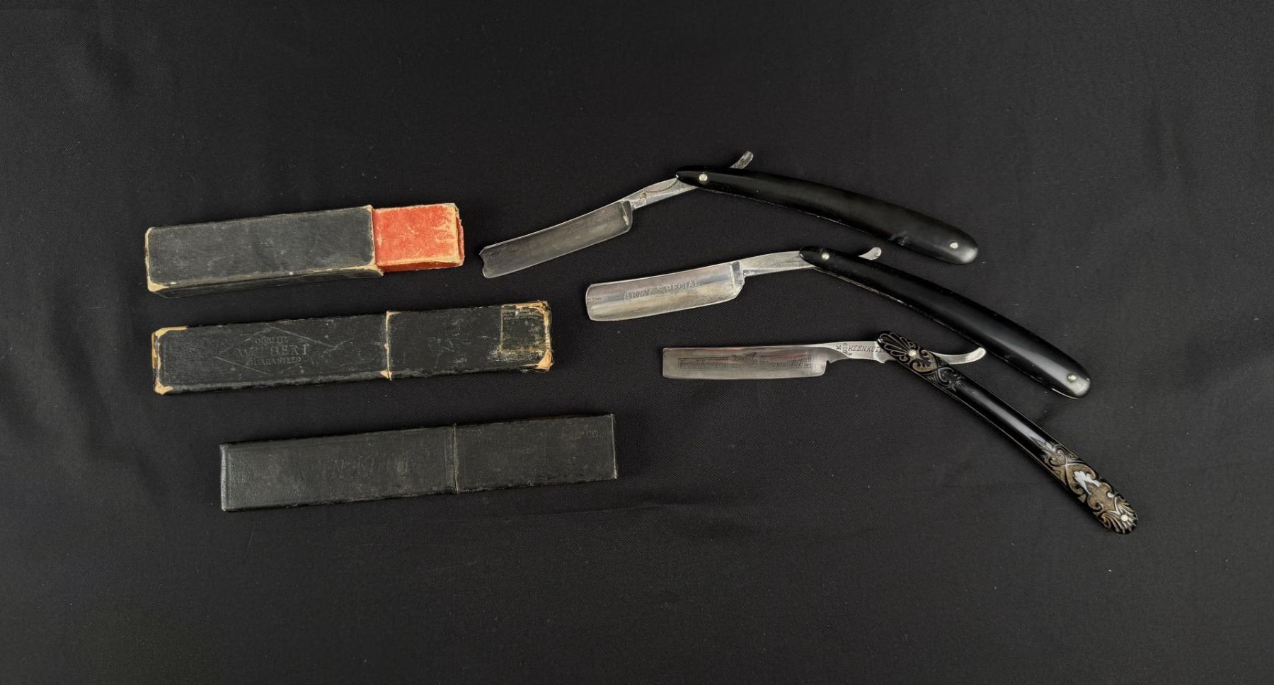 Collection of Antique Straight Razors