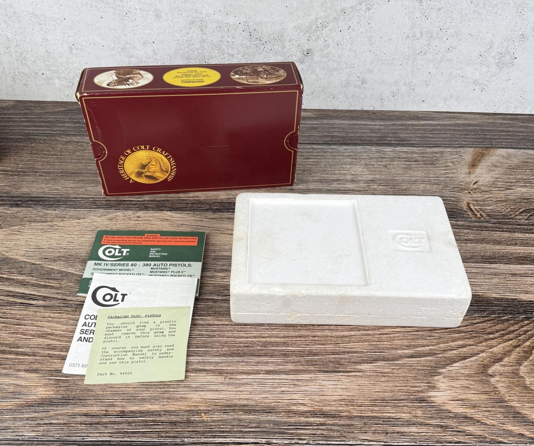 Colt MK IV Series 80 .380 Auto Pistol Box
