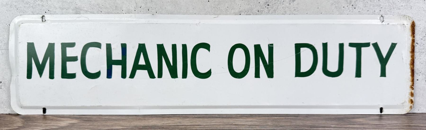 Mechanic On Duty Service Station Tin Sign