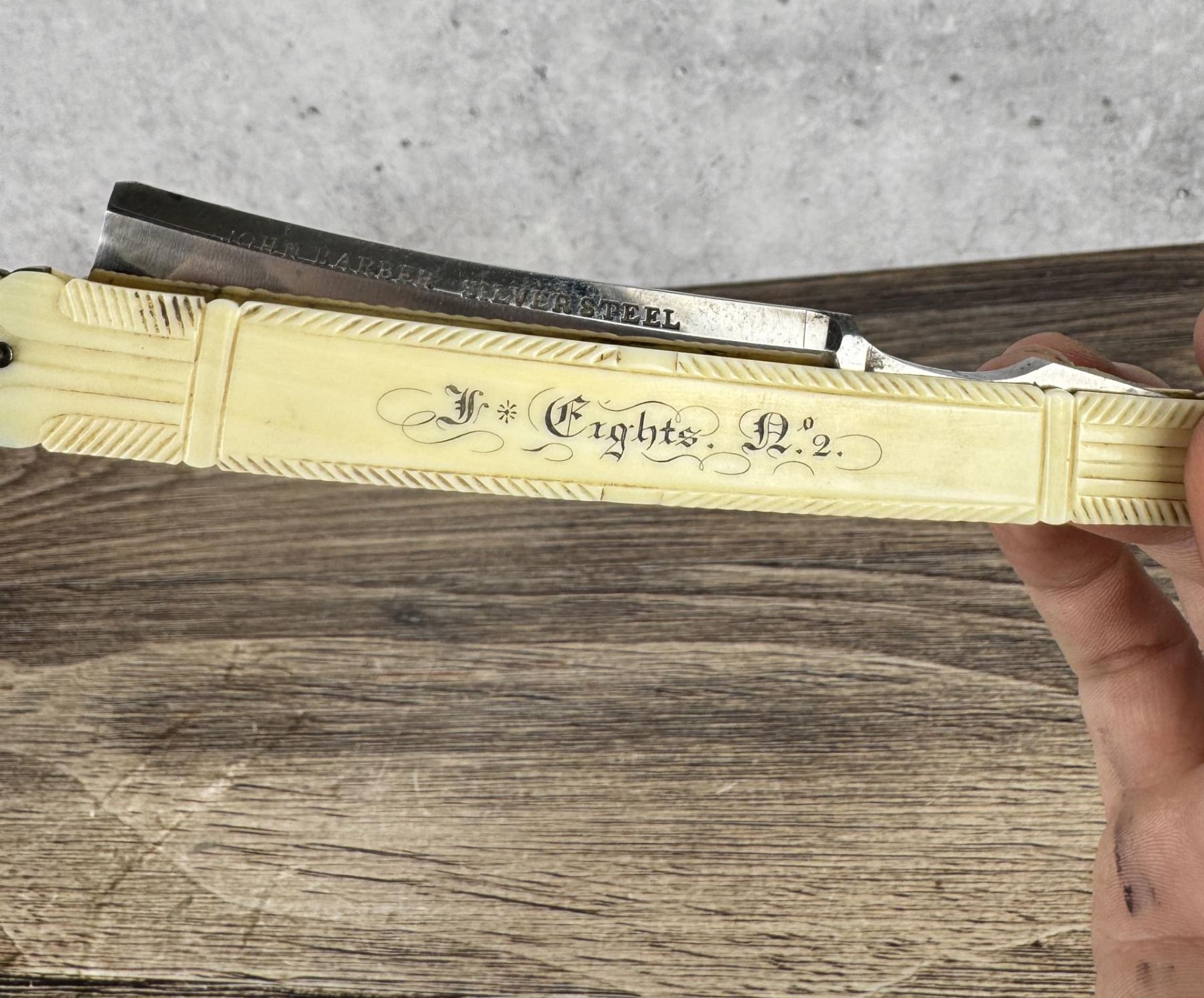 John Barber Silver Steel Straight Razor