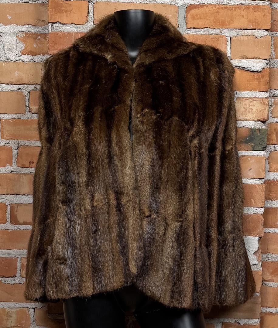 Sheared Muskrat Fur Jacket Coat
