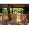Image 1 : Monkeypod Triple-Panel Swinging Entrance Doors Marked "B",  36" x 2" x 42"H (each)
