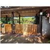 Image 25 : Monkeypod Triple-Panel Swinging Entrance Doors Marked "B",  36" x 2" x 42"H (each)