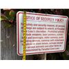 Image 3 : Notice of Security Policy Sign for Paradise Cove Luau 24" x 16.5"