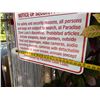 Image 4 : Notice of Security Policy Sign for Paradise Cove Luau 24" x 16.5"
